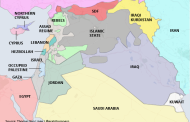 a real map of the middle east