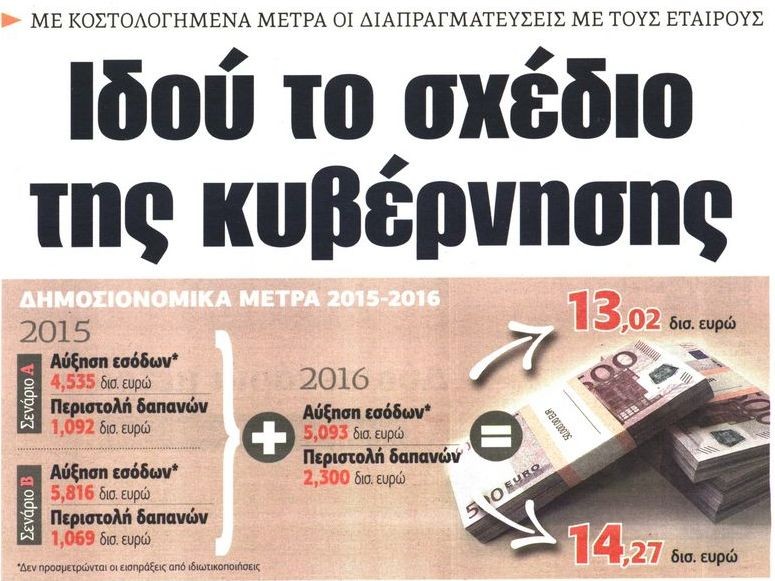 η επικαιρότητα των εφημερίδων, 5η μάη 2015 η επικαιρότητα των εφημερίδων, 5η μάη 2015