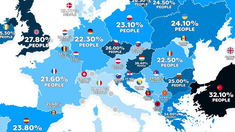 η παχυσαρκία στην αμερική έναντι της ευρώπης: 2 χάρτες τα εξηγούν όλα - iloveithaki.gr