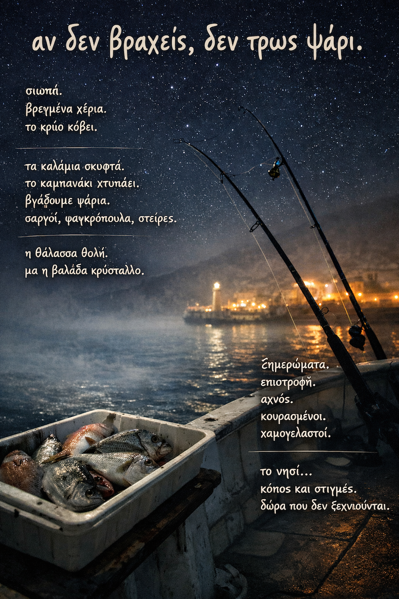 δδμανιάς: αν δεν βραχείς, δεν τρως ψάρι δδμανιάς: αν δεν βραχείς, δεν τρως ψάρι