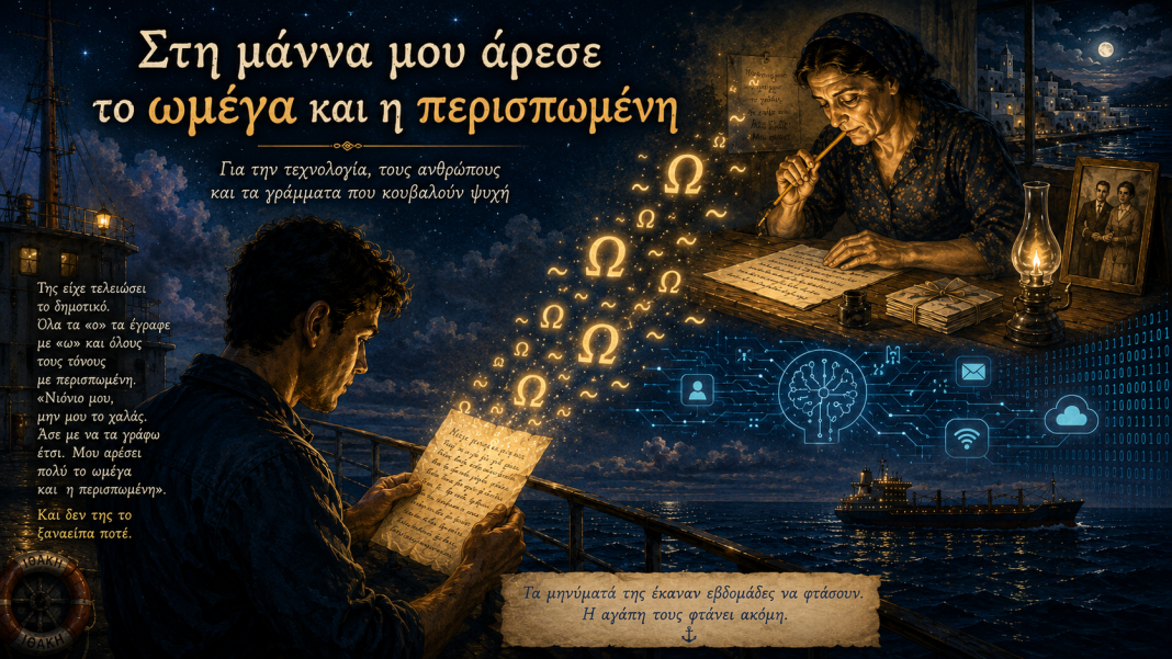 στη μάννα μου άρεσε το ωμέγα και η περισπωμένη στη μάννα μου άρεσε το ωμέγα και η περισπωμένη