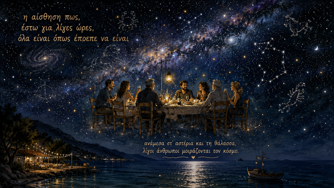 η αίσθηση πως, έστω για λίγες ώρες, όλα ήταν όπως έπρεπε να είναι η αίσθηση πως, έστω για λίγες ώρες, όλα ήταν όπως έπρεπε να είναι